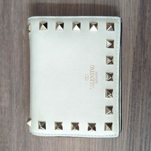 Valentino rock stud compact wallet